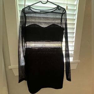 Black mesh BCBGeneration dress